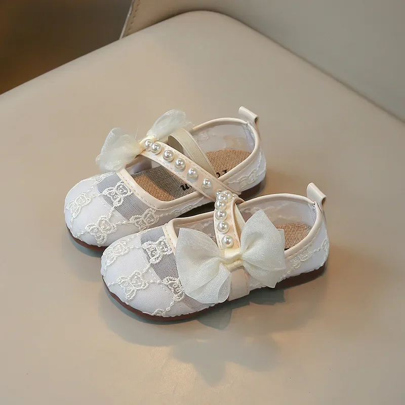 Girls Leather Flat Shoes with Embroidered Loafers for Casual Wear