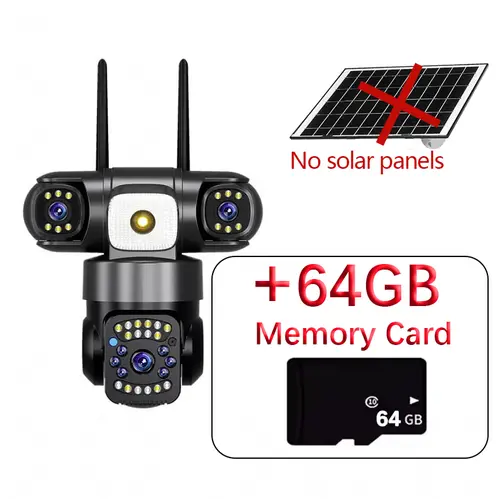 15MP IP Wifi Camera Solar Camera Outdoor 3 Lens 3 Screen 10X Zoom PIR Human Detect Cameras Night Vision CCTV Security Protection - Image 14