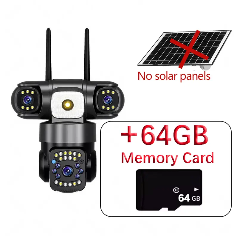 15MP IP Wifi Camera Solar Camera Outdoor 3 Lens 3 Screen 10X Zoom PIR Human Detect Cameras Night Vision CCTV Security Protection - Image 14