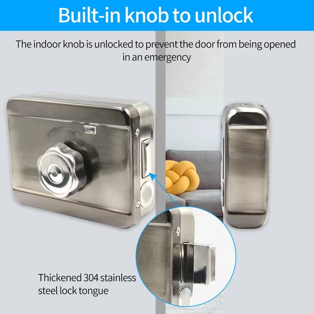 Waterproof TTLOCK App Smart Bluetooth Fingerprint Electronic Lock RFID Card Outdoor Door Intelligent Lock Keyless Motor Rim Lock 3