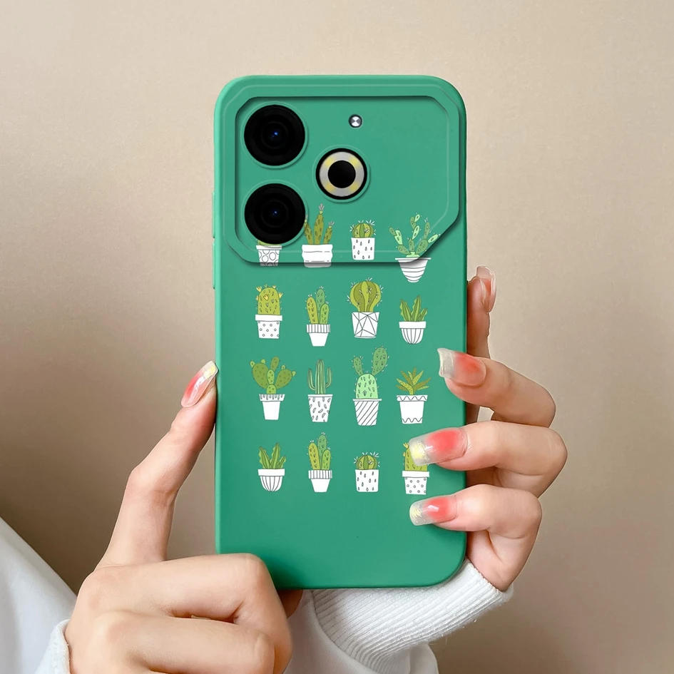 Luxury Cartoon Pattern Soft Silicone Phone Cover with Screen Protector