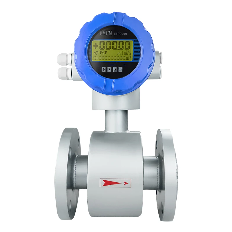 DN65 DN80 DN100 Electromagnetic Flowmeter for Sewage Waste Water Electronic Integrated Flow Meter 4-20mA