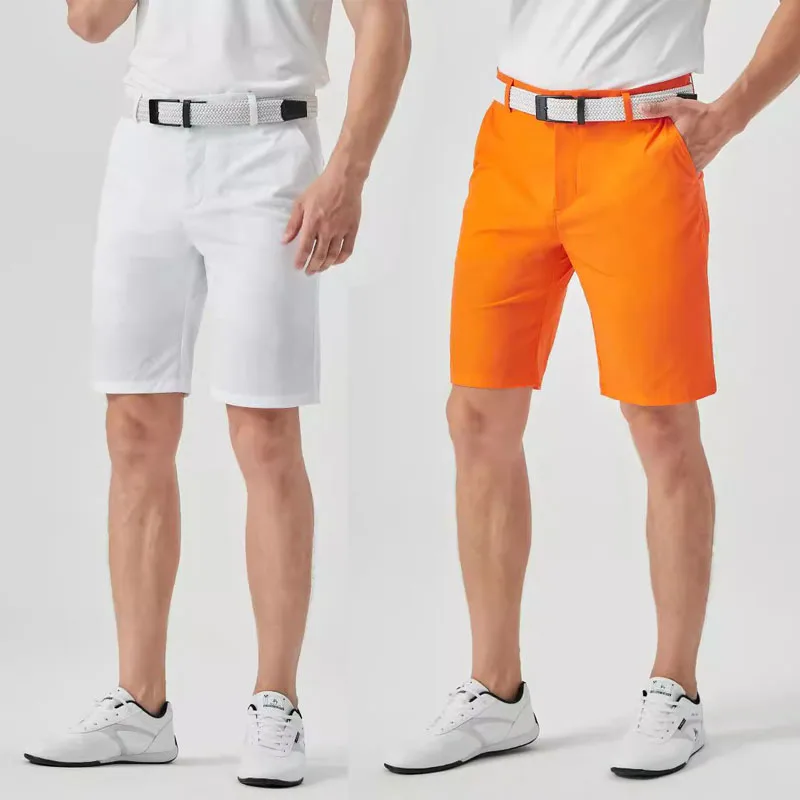 Men Golf Shorts Golf Trousers Summer Solid Color Fashion Casual Comfortable Wear Quick-Drying Breathable Men Shorts Golf Shorts