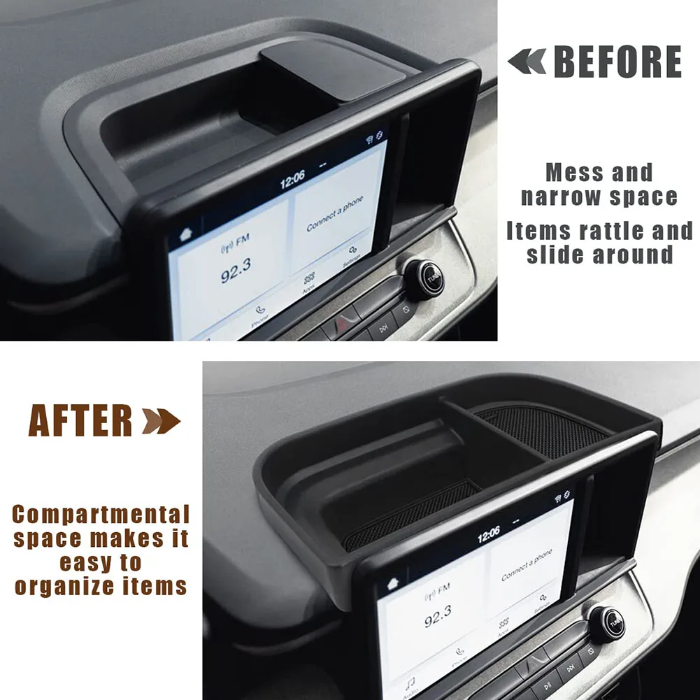 

For Maverick 2022 2023 Center Console Dash Tray Dashboard Storage Box Organizer Car Supplies Auto Accessories