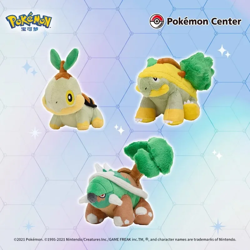 Stock Original Pok&eacute;mon Turtwig Chimchar Piplup Starly Bidoof Kricketot Torterra Empoleon Staraptor Game Anime Figure Plush Toys