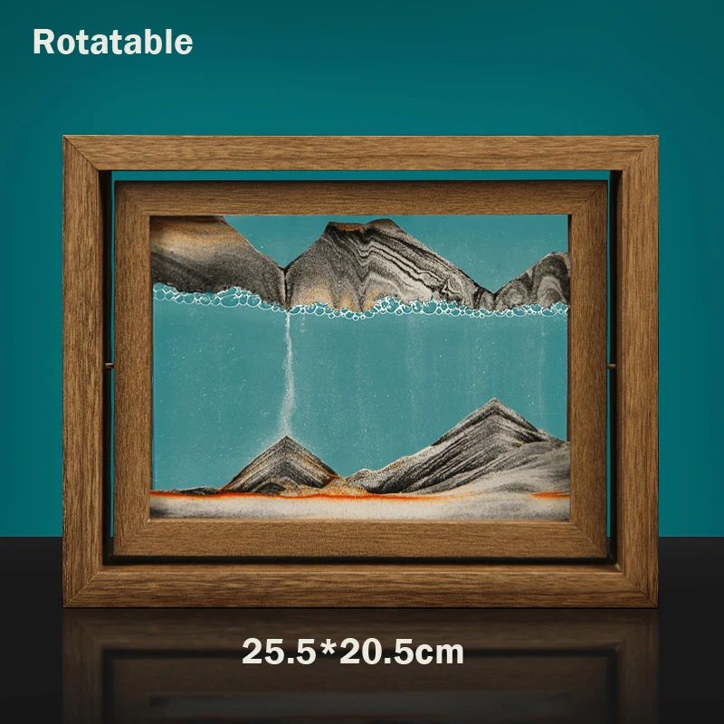 Moving Sand Art Pictures Sandscapes In Motion 3d Sand Art Painting Glass  Frame Flowing Sand Art Pictures For Adults Calming - Figurines & Miniatures  - AliExpress