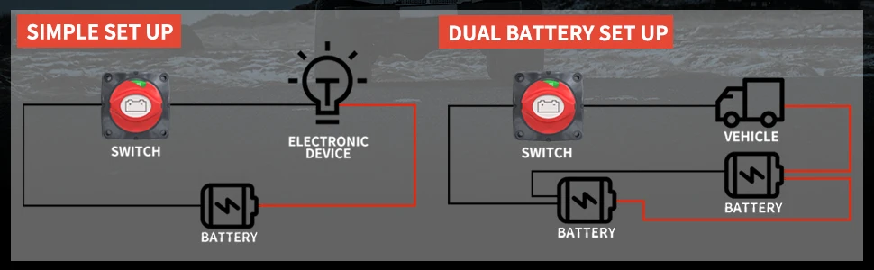 DaierTek Batterie-Trennschalter, 12 V, 48 V, Wohnmobil, Auto, Marine-Batterie-Schalter, Kupfer-Batterie-Trennschalter für Boot, ATV, UTV, Fahrzeuge – Detail 7