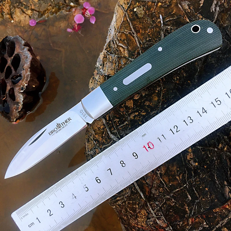 

Brother Knife 1510 Folding VG10 Blade Slip Joint Micarta Pocket Knives Classic Traditional Hunting Fishing Camping Tactical
