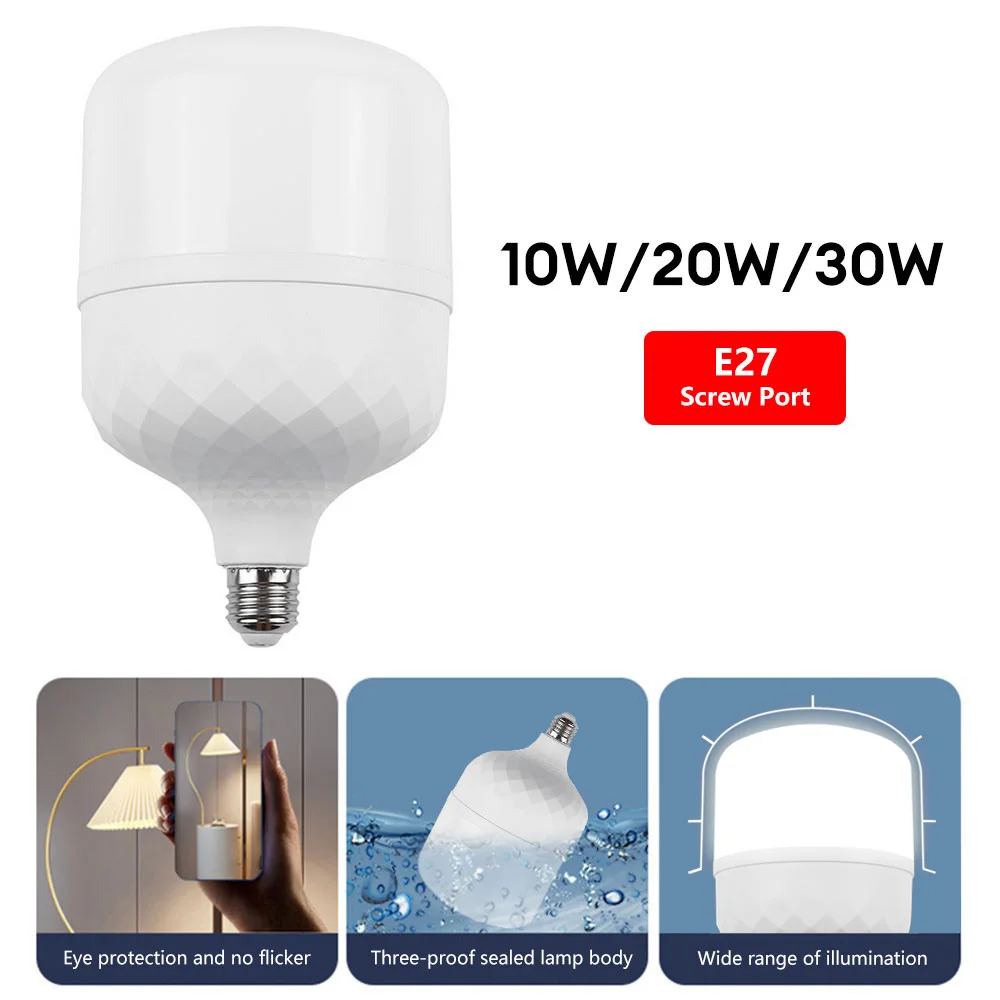 LED Sound Sensor Light Bulb Motion Induction Voice Light Control Lamp Bulb E27 10W 20W 30W Replacement Source For Hallway led light led lamp