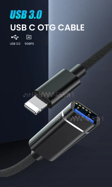 For Apple iPhone 14 13 Pro iOS16 to USB 3.0 Adapter OTG Cable Fast Data  Transfer