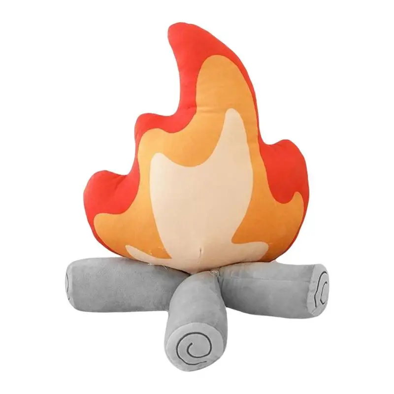 Funny Simulation Bonfire Plush Toy Soft Stuffed Cartoon Fire Flame Doll Room Floor Pillow Cushion Creative Party Decor Kids Gift