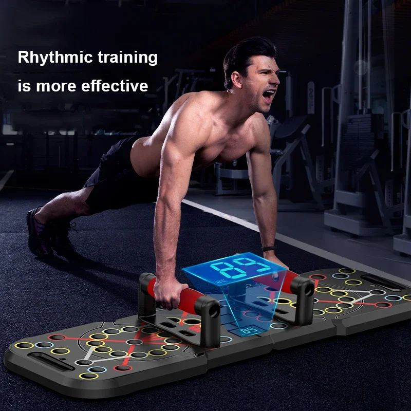 Electronic Push Up Board Chest Muscle Exercise Training Multifunctional Counting Push Up Stands Portable Fitness Equipment Home