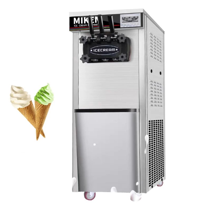 

Vertical Ice Cream Makers 2+1 Flavors Ice Cream Vending Machine Stainless Steel Soft Ice Cream Machine 110V 220V
