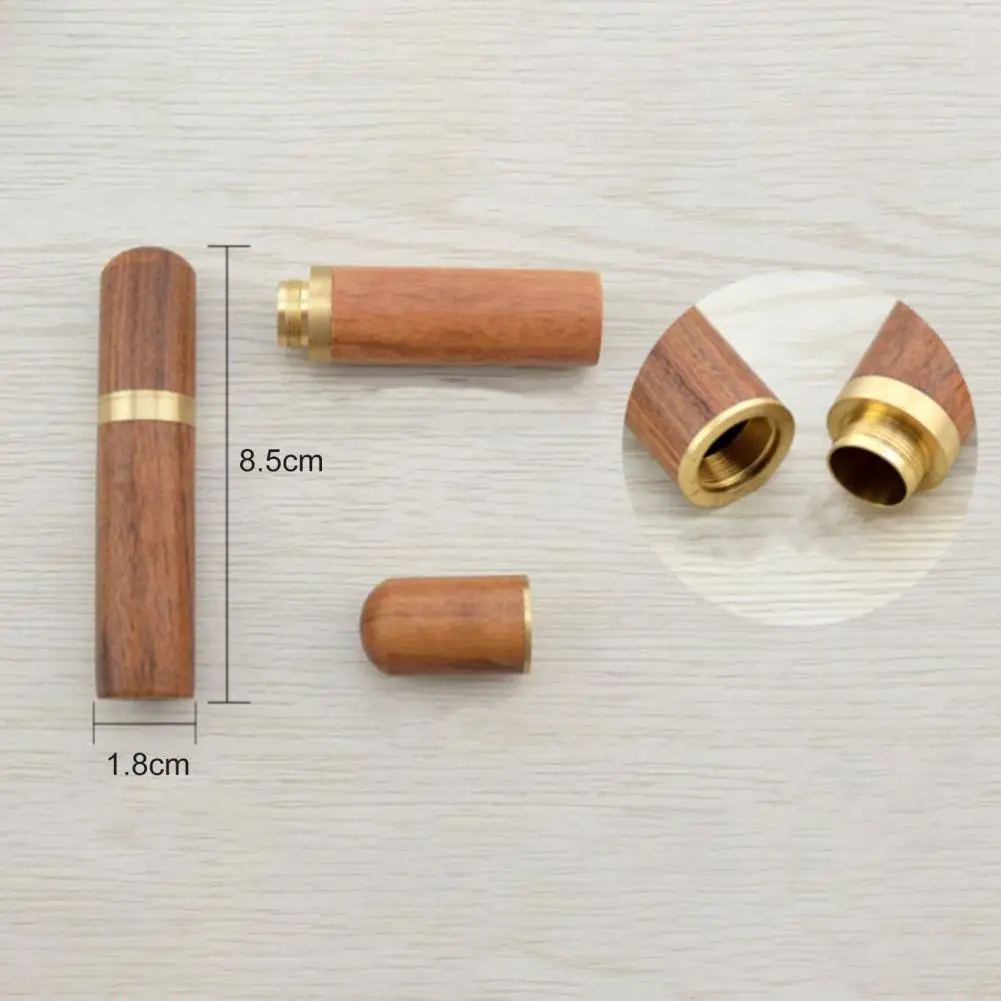 1pc Wood Needles Storage Case Toothpick Holder Box Mini Wooden Box Portable Needles Bottle Needlework Storage Wood Case