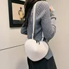 Heart Shape High Quality Trend PU Zipper Women's Shoulder Bags on Sale 2025 Sewing Thread Versatile Commuting New Crossbody Bags 4