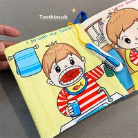 Baby Puzzle Fabric Books Parent-Child Interaction Early Learning Cloth Book 0-12 Months Ring Paper Develop Cognize Reading Toys 2