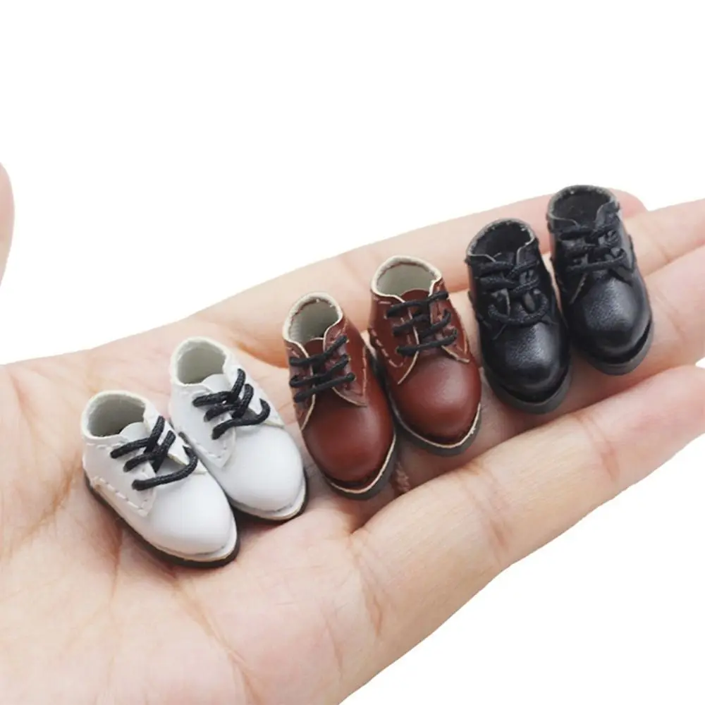 1Pair PU Leather 1/12 Bjd Doll Shoes Shoes Doll 1 Pair Doll PU Leather Shoes Mini Cute BJD Doll PU Shoes Kids Gifts
