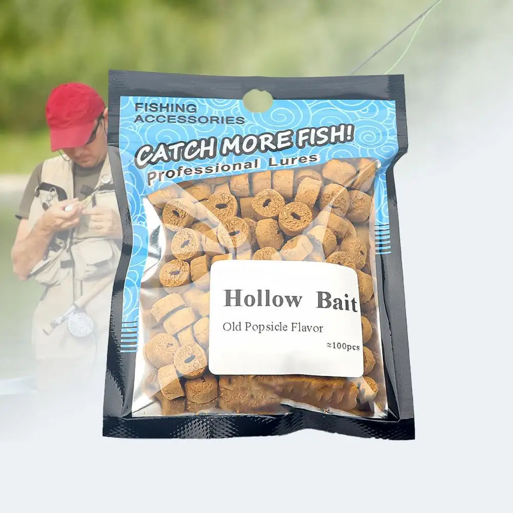 Hollow Red Bait Artificial Attractive Eco-friendly Insect Particle Fishing Lure Grass Carp Baits for Angling