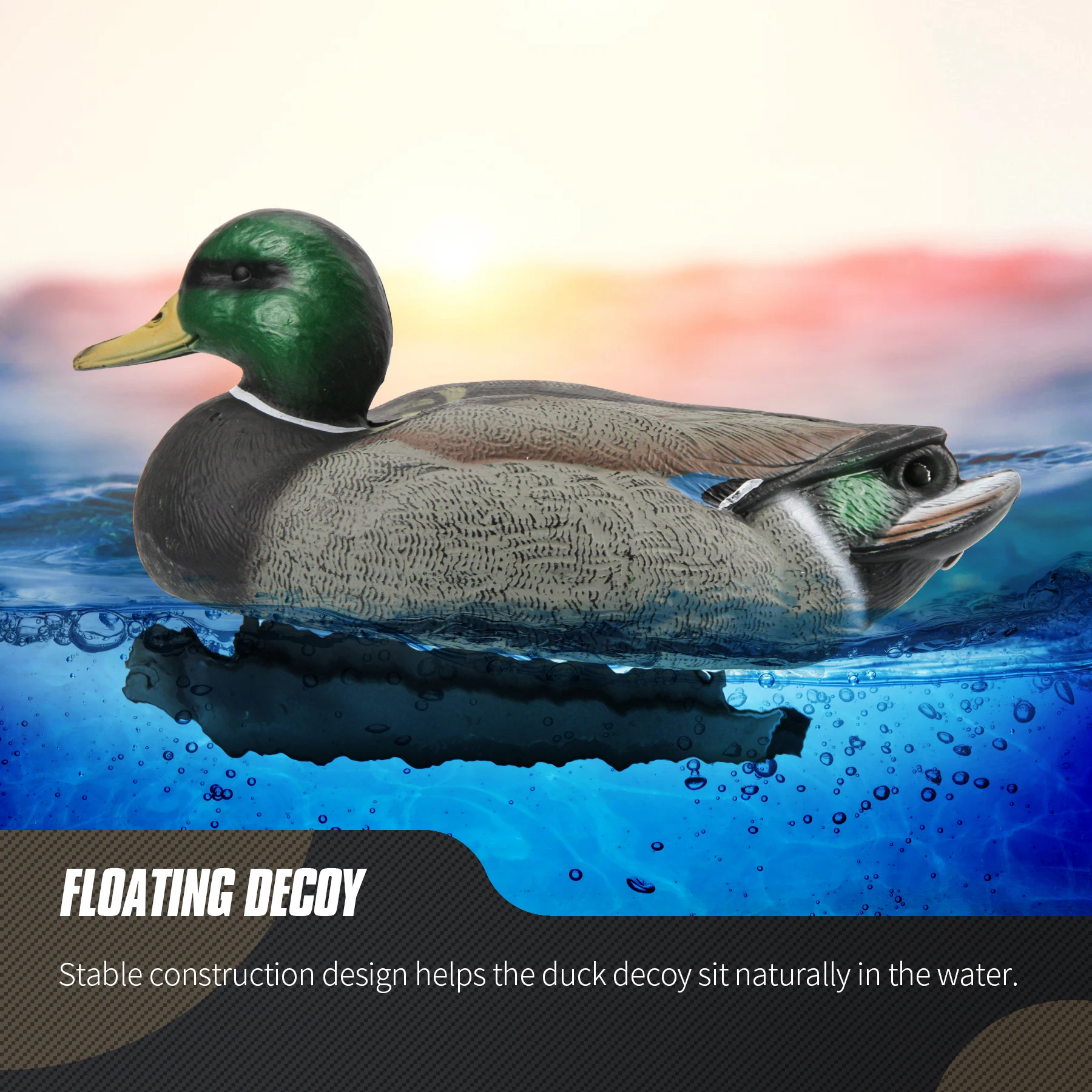 Duck Decoys For Ponds Mallard Decoys,Duck Decoys Weather-Resistant Mallard Duck With Hidden Float Realistic Garden Pool Teal Decoys Stable Duck Decoy For Duck Hunters Tough Duck
