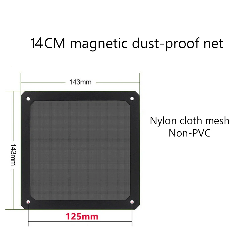 PC Case Filter Cover with Hole 8-14cm Magnetic Frame Dust Filter Dustproof Mesh Cover Net Guard PC Computer Accessories 6