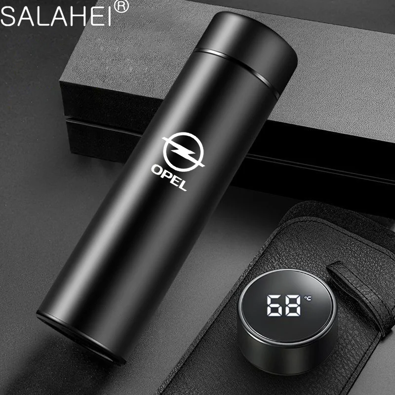 Intelligent Thermos Flask Travel Cup Water Bottle For Opel OPC Corsa Astra Insignia Vectra Mokka Meriva Vivaro Car Accessories