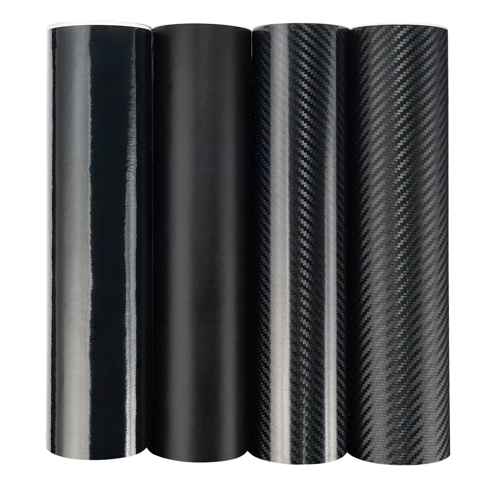 Car sticker Vinyl film sticker Laptop sticker 3D 6D Carbon Fiber Vinyl Wrap Film Glossy Matte Black Self Adhesive DIY Car Wrap Foil Sticker Console Computer Laptop Auto Skin