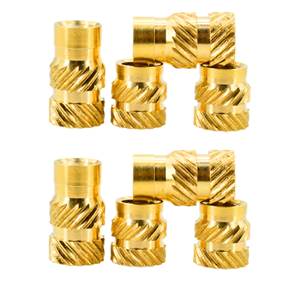 Bulk Pack of 500 Brass Knurled Threaded Inserts