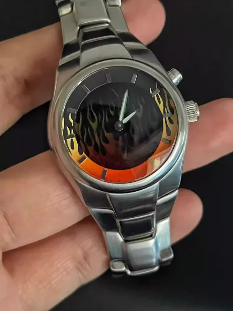 Fashion Original Watch for Men Red Flame Sapphire Digital Display