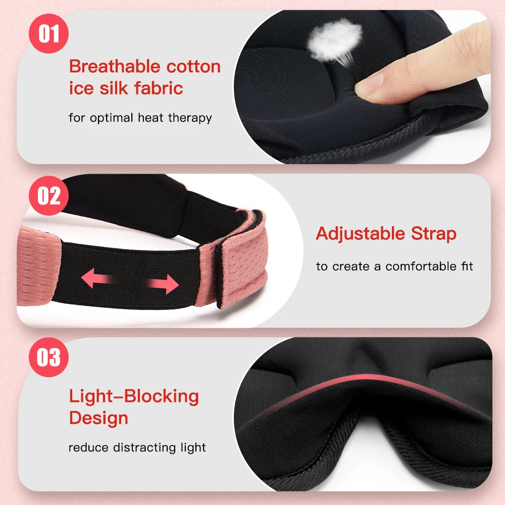 Ultra-Comfort 3D Contoured Sleep Mask - Breathable & Smooth Eye Shade for Relaxation and Travel