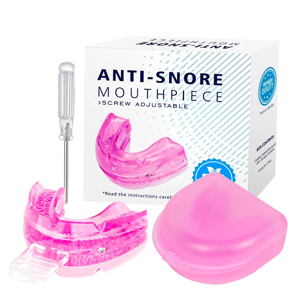 Anti Snoring Mouth Guard Adjustable Improve Sleeping Anti-Apnea Teeth Bruxism Stop Device