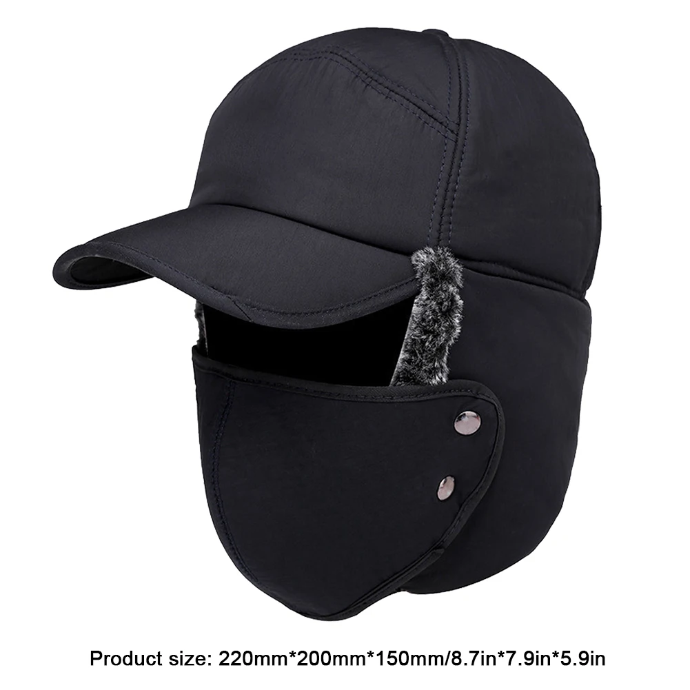 Winter Men Outdoor Ear Protection Soft Face Mask Ski Cap Male Fashion Windproof Hat Outdoor Men Winter Earflap for Skiing Riding