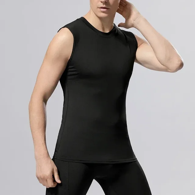 Sleeveless DÃ©bardeur De Compression Homme Muscle DÃ©bardeur