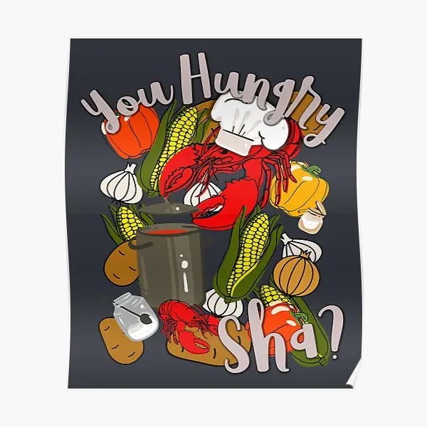 Hungry Sha 요리 케이준 가재 포스터 벽화