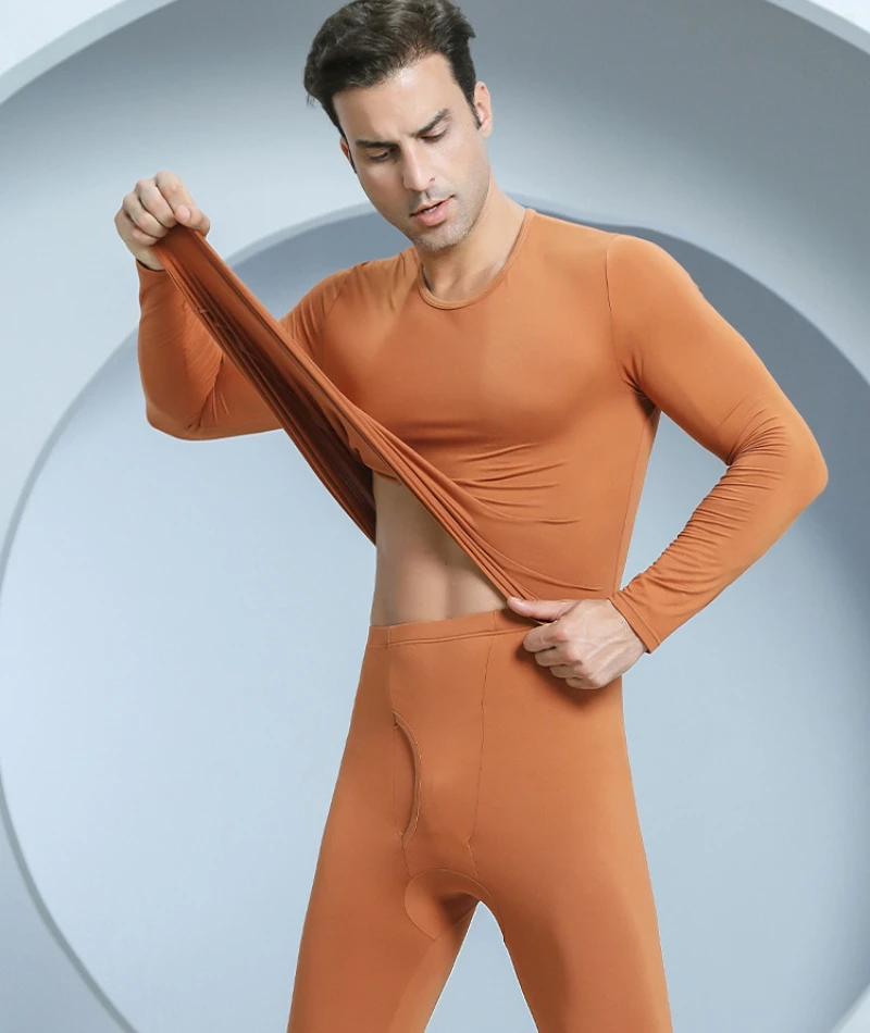 

2022 Thermal Shirt Man Winter Thermo Clothing Men Warm House Clothes Tops And Pants Set Thin Thermal Underwear Men's Undershirt