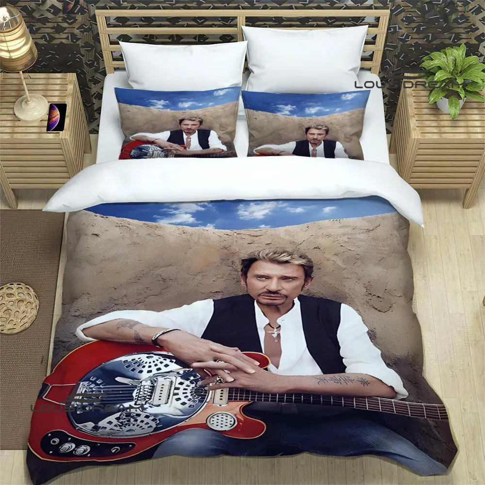 Rock star Johnny Hallyday Bedding Sets exquisite bed supplies set duvet cover bed comforter set bedding set luxury birthday gift 4