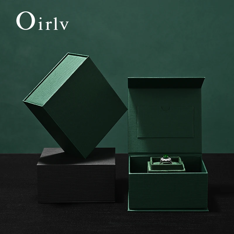 Oirlv Ring Box: Expertly Crafted with a Secure Slot for Elegant Jewelry Display
