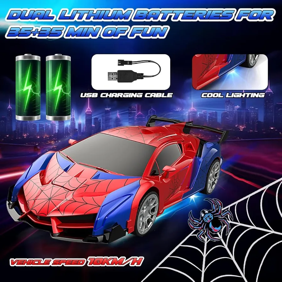 Voiture RC Spider déformable 2,4 GHz – Robot avec cascades et LED