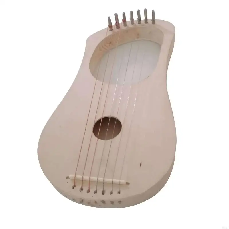 7-String Lyre Harp Ancient Lyres Terminalia String Instrument with Carry Bag for Extra String Set and Accessory