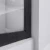 Semi Frameless Clear Glass Sliding Shower Enclosure in Brushed Nickel with White Base Kit Perfect for smaller spaces 3