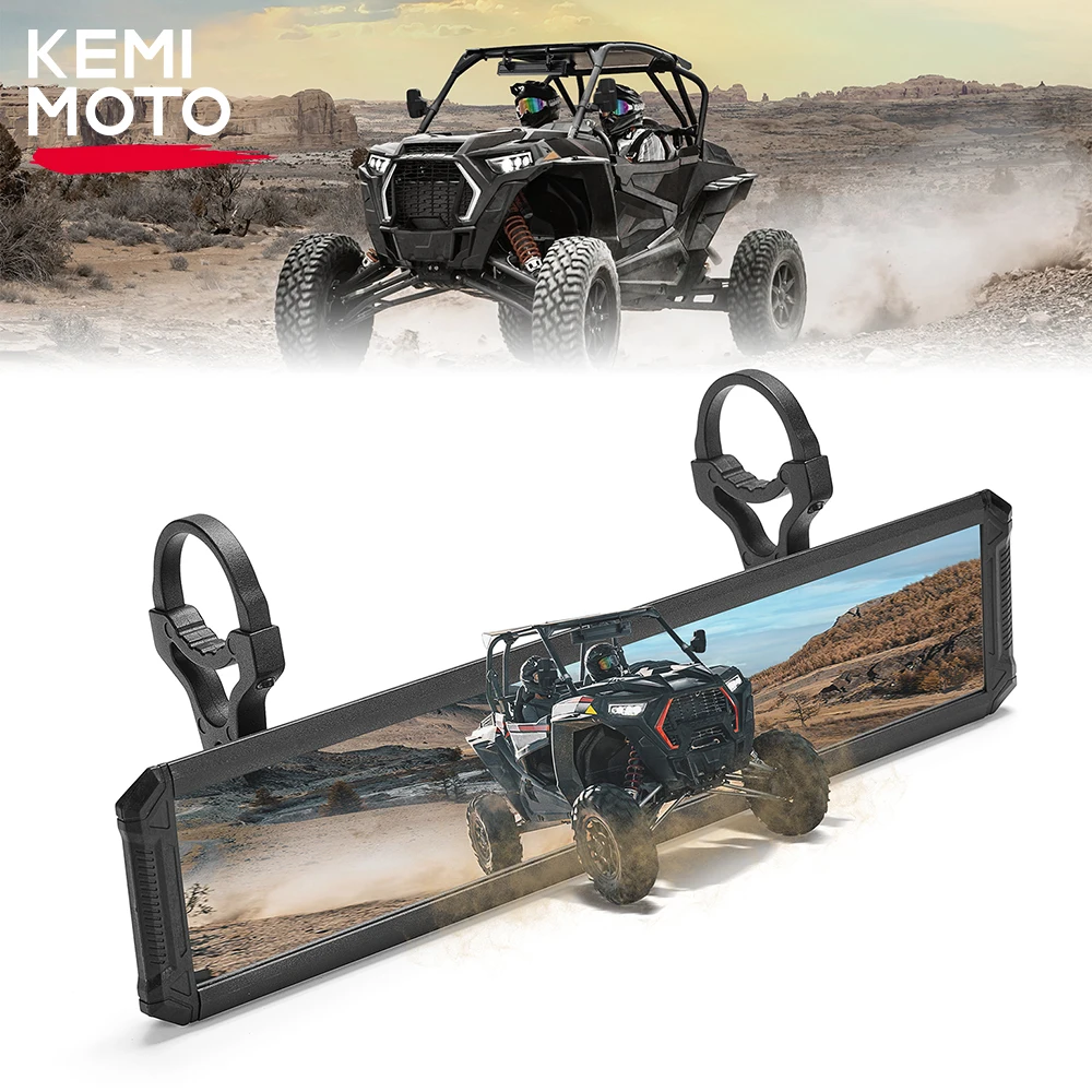 

15" Ultra-Wide View UTV Rear View Mirror Fits 1.65"-2" Roll Bars Compatible with Polaris RZR Ranger For Can-Am Maverick X3