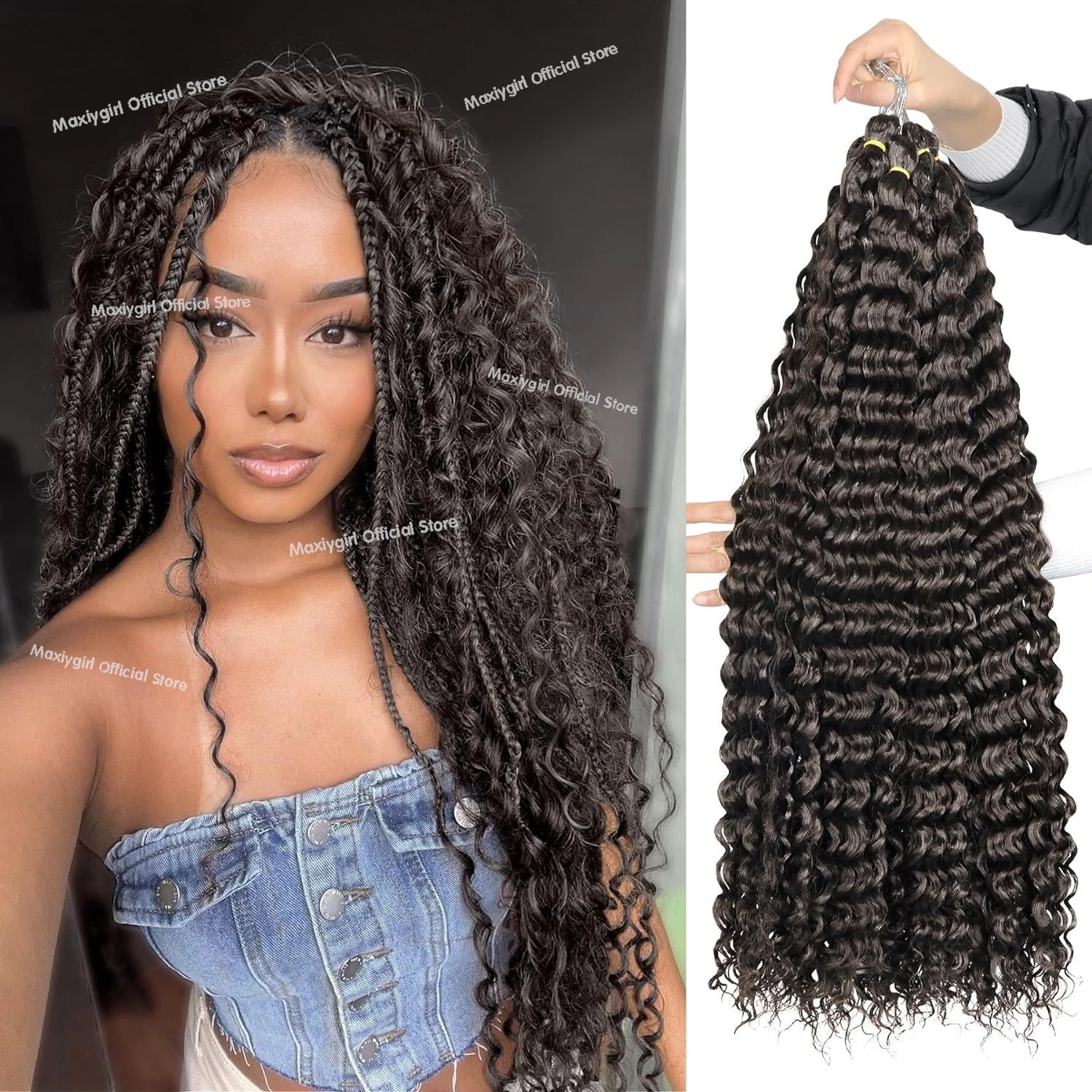 Locs Crochet Hair 18 24 30 inch Faux Locks Crochets Braids Cheveux Synthetic Curly Hair Soft Locs Meche Pour Crochet Braid