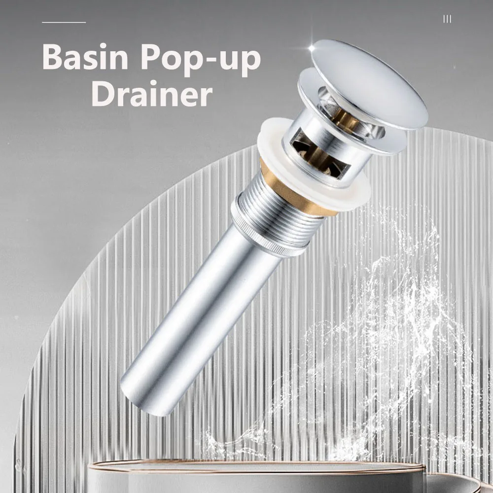 

Brass Wash Basin Push Down Pop-Up Bounce Core Drainer Hair Filter Bathroom Sink Plug Strainer Washbasin Waste Stopper Faucet