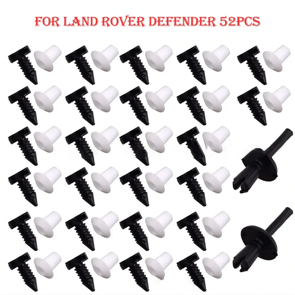 

52pcs For Defender 1993-2006 Full Interior Door Card Trims Clips Fastener Set Car Interior Parts & Accessories