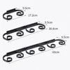 Black Wine Glass Holder S M L Aluminum Alloy Goblet Hanger Home Bar Kitchen Wall Mount Free installation Storage Rack 5