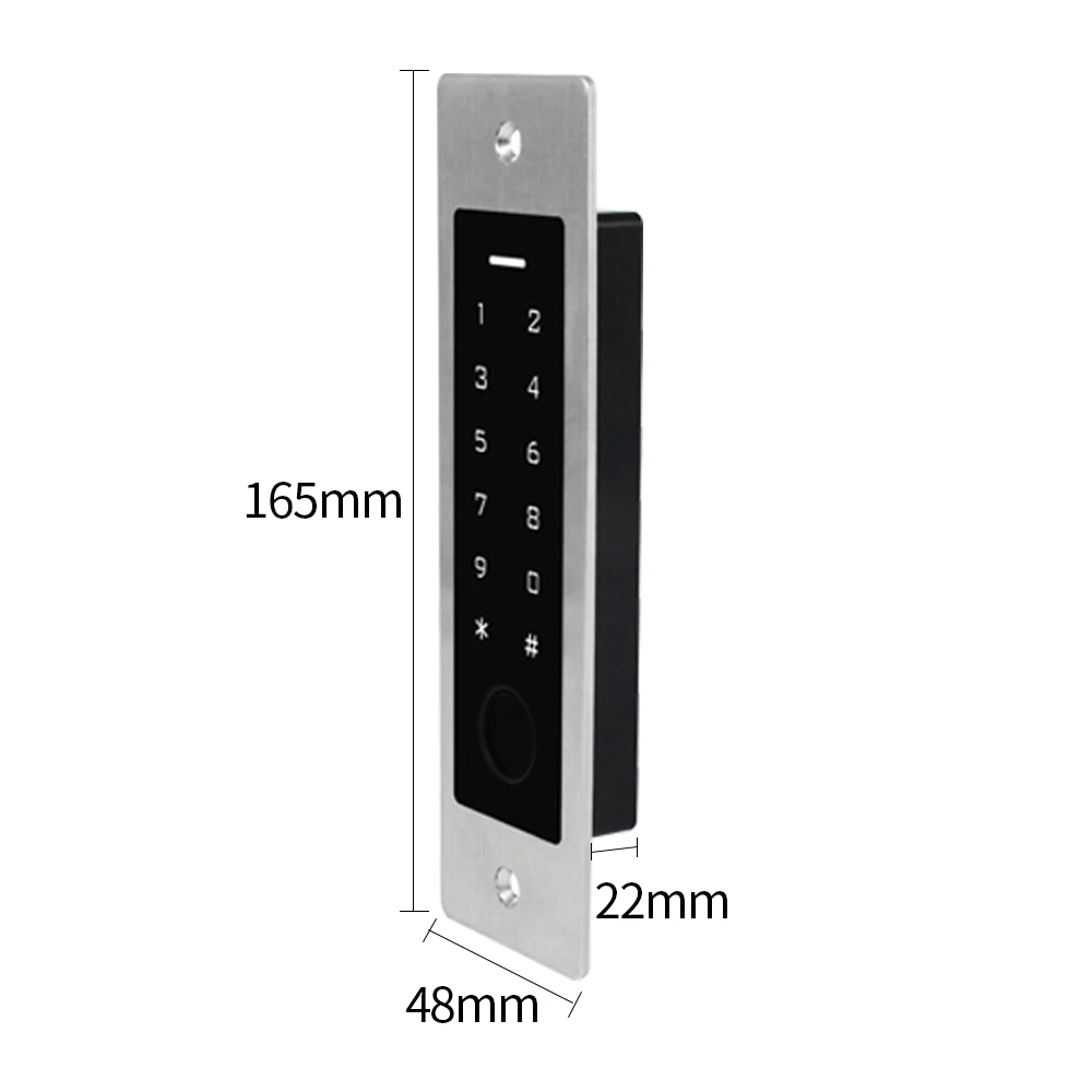 Fingerprint Metal Waterproo Tuya Access Control Keypad BLE Standalonef Backlight Wall Embedded Door Opener RFID Reader+M165 box