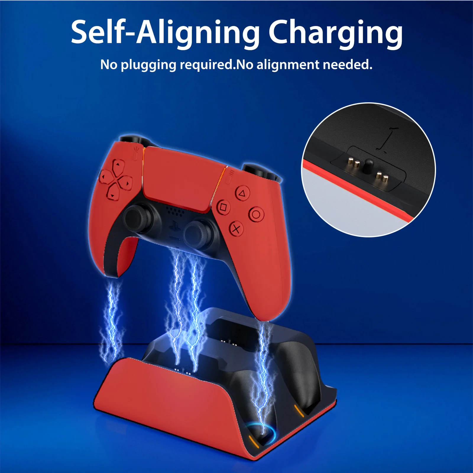 Fast Charging Dock for PS5 Controllers Dual Wireless Gamepad Charger Station PlayStation 5 Charging Stand Accessories