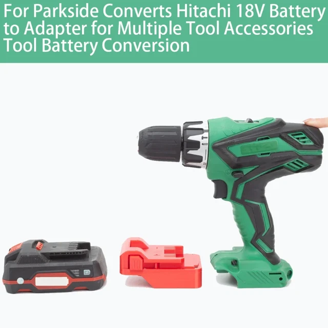 For Parkside X20V Team Li-ion Battery Adapter Converts to Hitachi