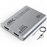 USB 3.0 4K HDTV Video Capture Card with Loop-Out 1080P 60FPS Audio Video Capture for PS5, Switch, Xbox ,Camera, PC, OBS