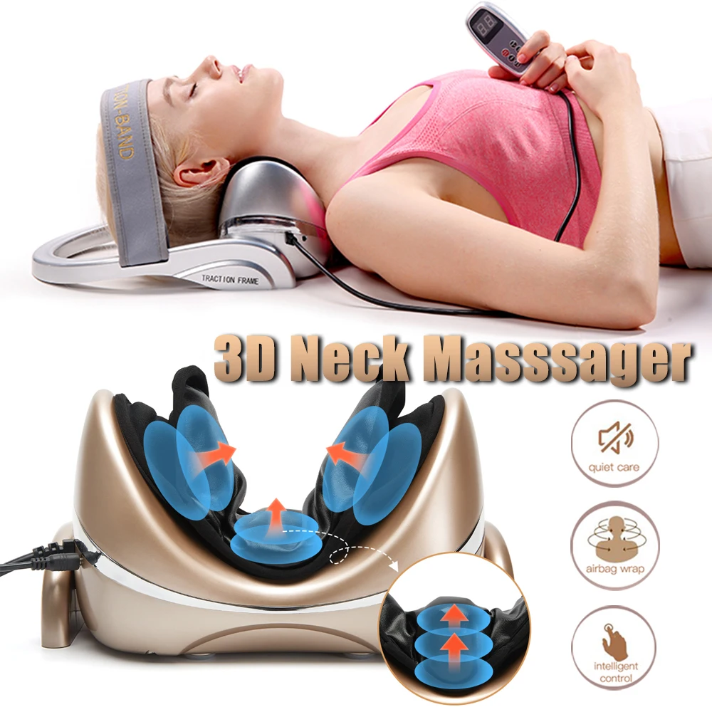 

Electric Neck Massager Vibration Masssge Pillow Air Compression Kneading Heat Massager Neck Stretcher Cervical relieve Pain