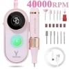 YOKEFELLOW Professional Nail Drill 40000RPM Rechargeable Electric Nail Drill Machine Cordless Nail E File for Acrylic Gel Nails 1